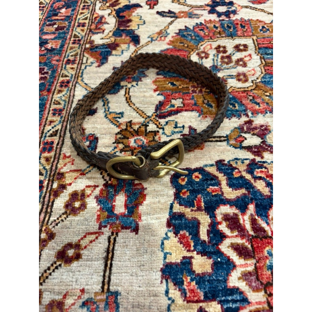 Coach Braided Leather Dog Collar – Brown – Approx. 21” – Medium/Large
